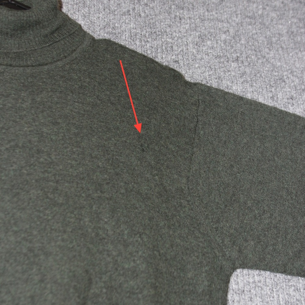 BRANDINI Sweater Womens XL Dark Green Merino Wool Turtleneck Warm - Picture 2 of 6
